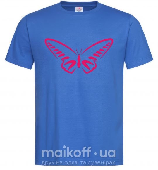 Мужская футболка Fuchsia butterfly Ярко-синий фото