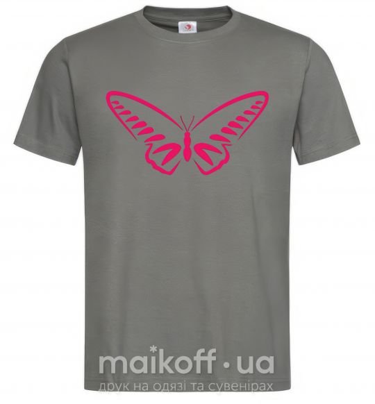 Мужская футболка Fuchsia butterfly Графит фото