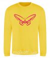 Свитшот Fuchsia butterfly Солнечно желтый фото