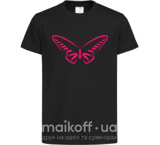 Детская футболка Fuchsia butterfly Черный фото