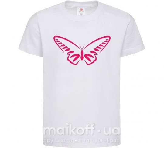 Детская футболка Fuchsia butterfly Белый фото