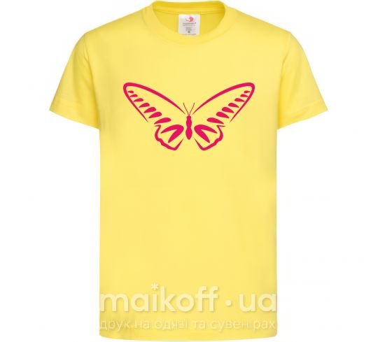 Дитяча футболка Fuchsia butterfly Лимонний фото