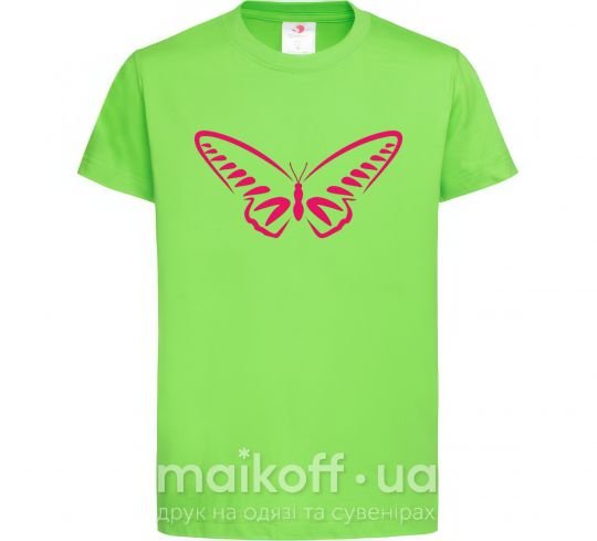 Дитяча футболка Fuchsia butterfly Лаймовий фото