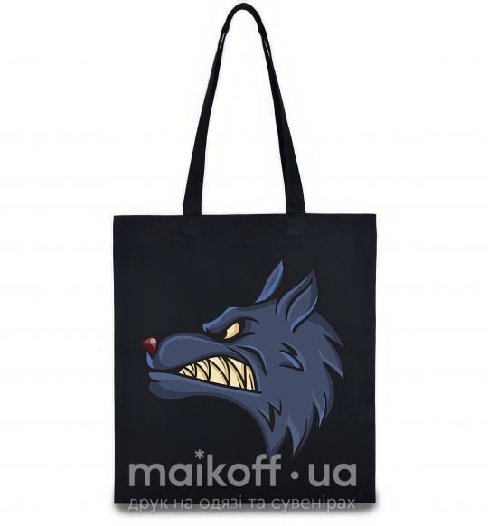 Эко-сумка Angry wolf Черный фото