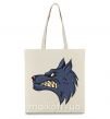 Эко-сумка Angry wolf Бежевый фото