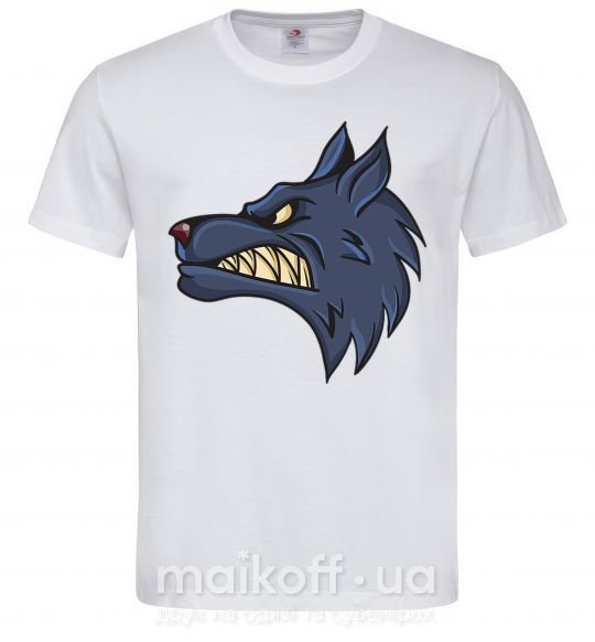 Чоловіча футболка Angry wolf Білий фото