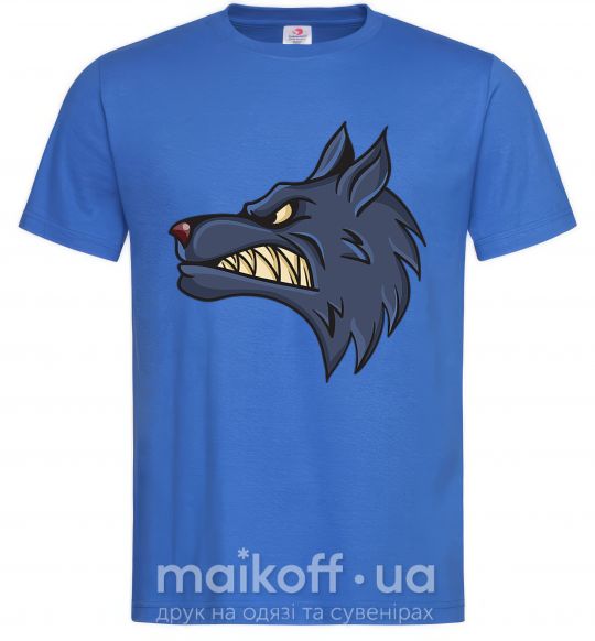 Чоловіча футболка Angry wolf Яскраво-синій фото