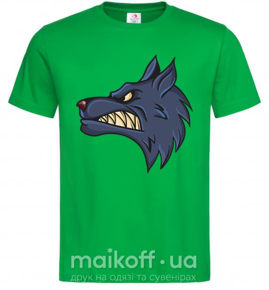 Мужская футболка Angry wolf Зеленый фото