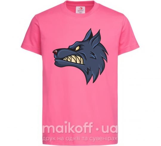Детская футболка Angry wolf Ярко-розовый фото