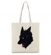 Еко-сумка Black red wolf Бежевий фото