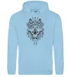 Жіноча толстовка (худі) Малюнок вовка Блакитний фото