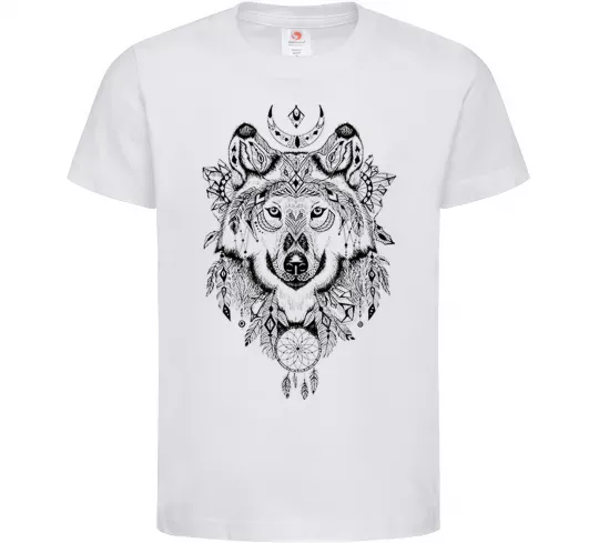 Детская футболка Малюнок вовка Белый фото