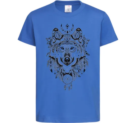 Детская футболка Малюнок вовка Ярко-синий фото