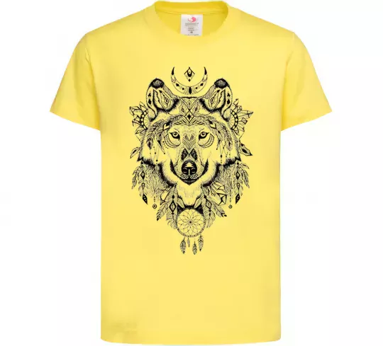 Детская футболка Малюнок вовка Лимонный фото