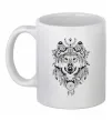 Чашка керамическая Малюнок вовка Белый Чашка керамическая Малюнок вовка Белый фото