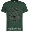 Чоловіча футболка Рисунок волка Темно-зелений фото