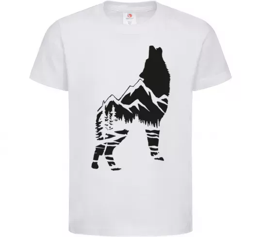 Детская футболка Forest wolf Белый фото