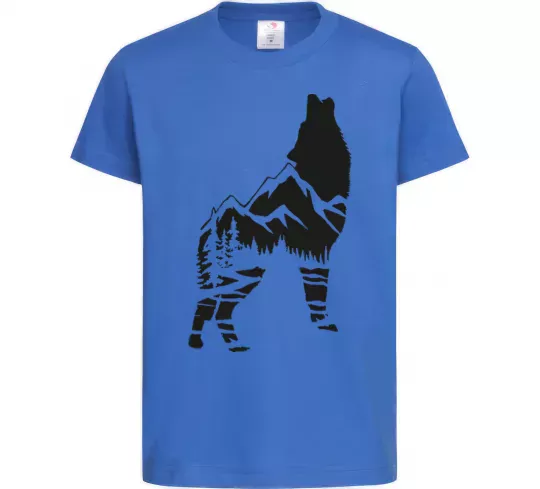 Детская футболка Forest wolf Ярко-синий фото