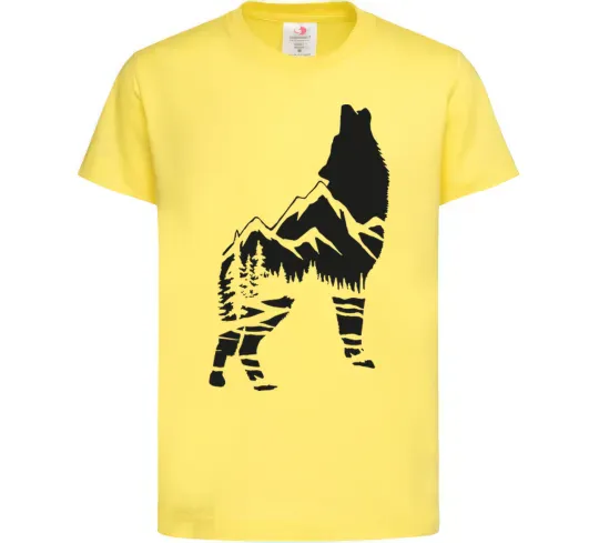 Детская футболка Forest wolf Лимонный фото