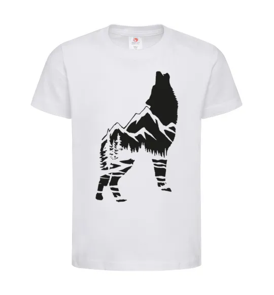Детская футболка Forest wolf Белый фото