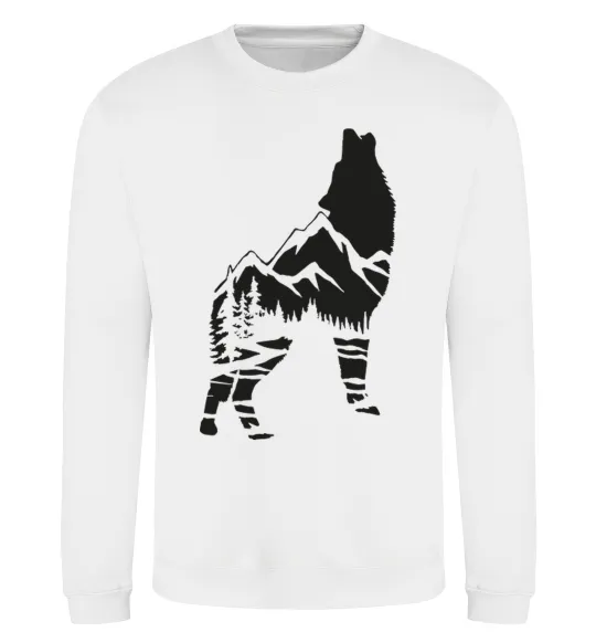 Світшот Forest wolf Білий фото