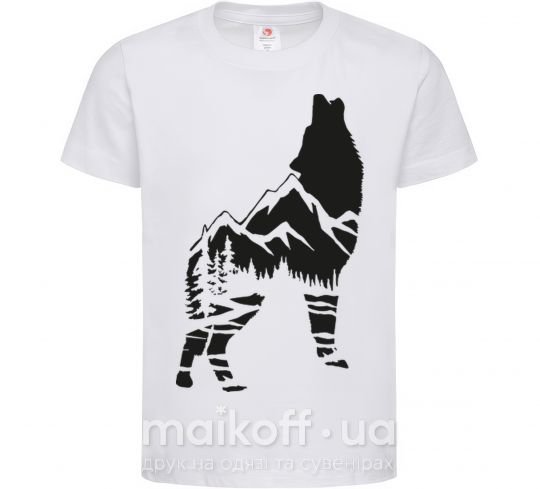 Дитяча футболка Forest wolf Білий фото