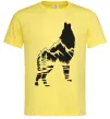 Мужская футболка Forest wolf Лимонный фото