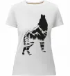Жіноча преміум футболка Forest wolf Білий фото