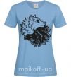 Жіноча футболка Two wolfes Блакитний фото