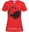 Жіноча футболка Two wolfes Червоний фото
