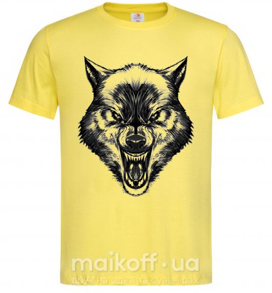 Чоловіча футболка Screaming wolf Лимонний фото