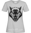 Женская футболка Screaming wolf Серый фото