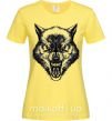 Женская футболка Screaming wolf Лимонный фото