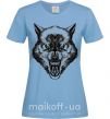 Жіноча футболка Screaming wolf Блакитний фото