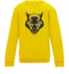 Детский Свитшот Screaming wolf Солнечно желтый фото
