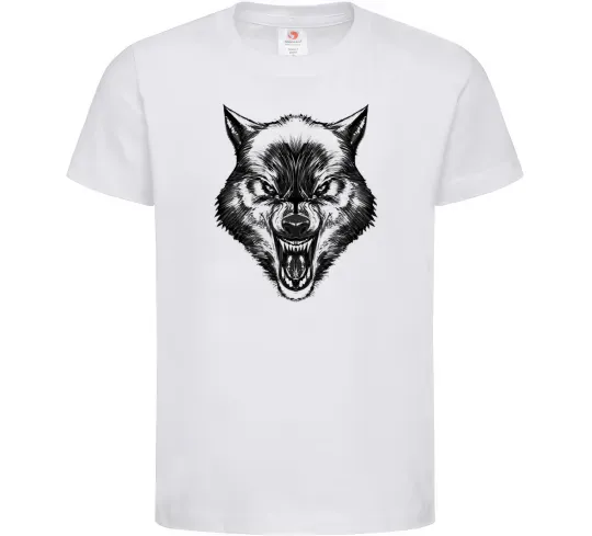 Дитяча футболка Screaming wolf Білий фото