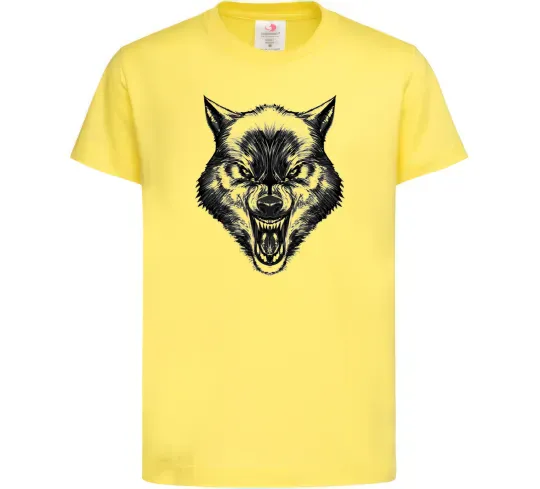 Дитяча футболка Screaming wolf Лимонний фото
