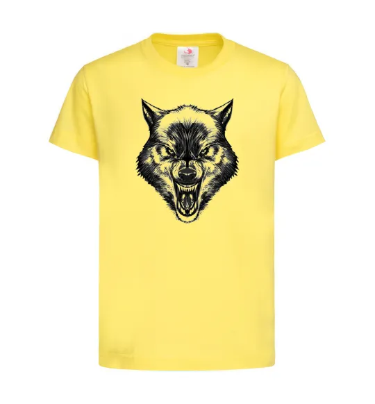 Детская футболка Screaming wolf Лимонный фото