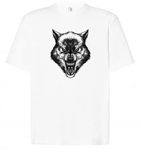 Футболка Оверсайз Screaming wolf Белый фото