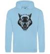 Чоловіча толстовка (худі) Screaming wolf Блакитний Чоловіча толстовка (худі) Screaming wolf Блакитний фото