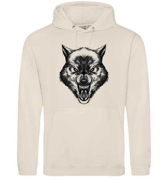 Мужская толстовка (худи) Screaming wolf Таш фото