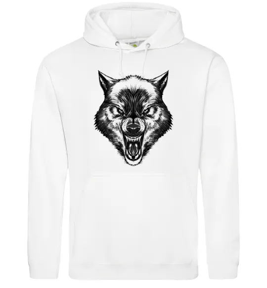 Женская толстовка (худи) Screaming wolf Белый фото