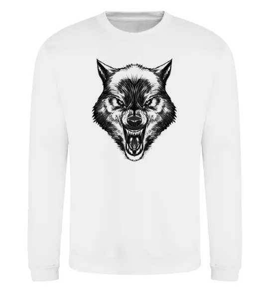 Світшот Screaming wolf Білий фото