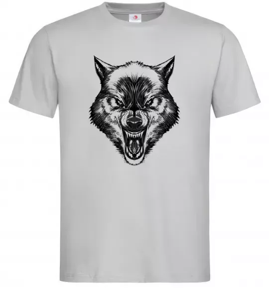 Чоловіча футболка Screaming wolf Сірий фото