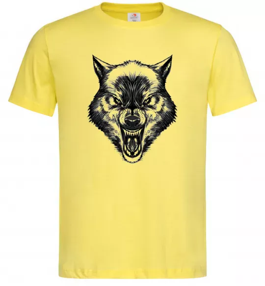 Чоловіча футболка Screaming wolf Лимонний фото