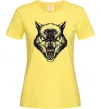 Женская футболка Screaming wolf Лимонный фото