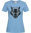 Женская футболка Screaming wolf Голубой фото