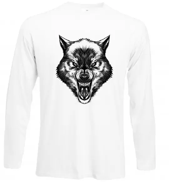 Лонгслив Screaming wolf Белый фото