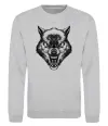 Свитшот Screaming wolf Серый меланж фото