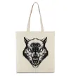 Еко-сумка Screaming wolf Бежевий фото